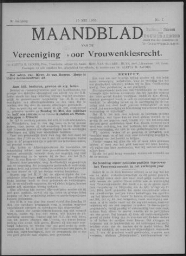 Maandblad van de Vereeniging voor Vrouwenkiesrecht  1905, jrg 9, no 7 [1905], 7