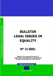 Bulletin legal issues in gender equality [2001], 3