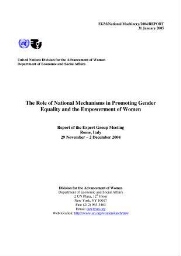 The role of national mechanisms in promoting gender equality and the empowerment of women