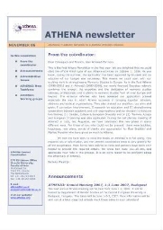 Athena newsletter [2006], November