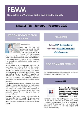 FEMM newsletter [2022], January-February