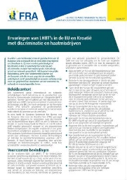 Ervaringen van LHBT’s in de EU en Kroatië met discriminatie en haatmisdrijven