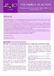 Newsletter World March of Women [2010], 1 (January)