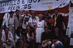 Actie voor vrouwen die vastzitten in kampen tijdens de vierde VN-Vrouwenconferentie 1995