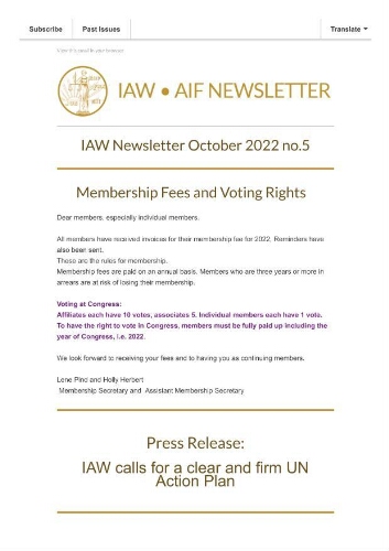 IAW newsletter [2022], 5 (October)