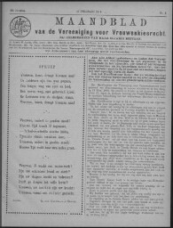 Maandblad van de Vereeniging voor Vrouwenkiesrecht  1919, jrg 23, no 2 [1919], 2