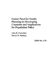 Policy research division working papers [2000], 135