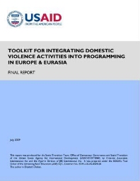 Toolkit for integrating domestic violence activities into programming in Europe & Eurasia