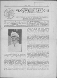 Maandblad van de Vereeniging voor Vrouwenkiesrecht in Nederlandsch-Indië  1930, jrg 4, no 7 [1930],
