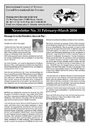 Newsletter International Council of Women [2004], 31 (February)