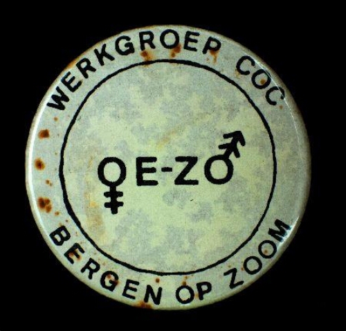 'Werkgroep COC Bergen op Zoom'. Button