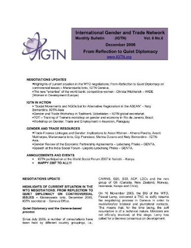 International Gender and Trade Network [2006], 6 (Dec)