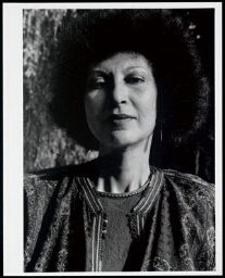 Portret van wetenschapster en schrijfster Fatima Mernissi 1992