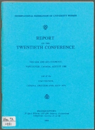 Report of the Twentieth Conference