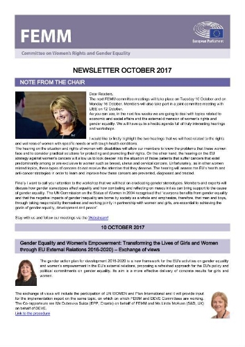 FEMM newsletter [2017], October