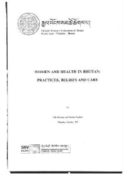 Women and health in Bhutan