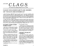 CLAGS news [1989], Fall