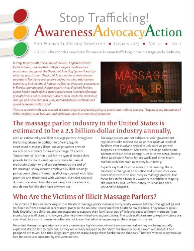 Stop trafficking! Anti-human trafficking newsletter [2023], 1 (January)