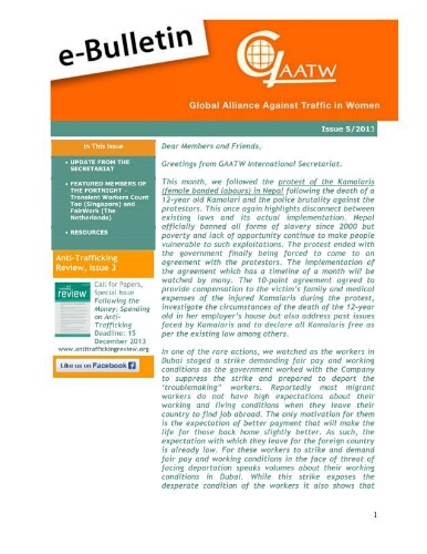 GAATW E-Bulletin [2013], 5