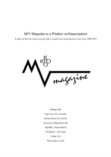 M/V-Magazine as a Window on Emancipation