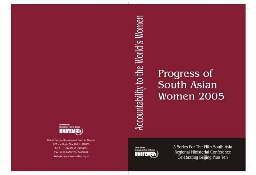 Progress of South Asian women 2005