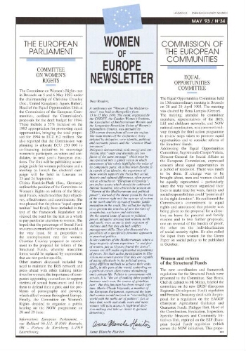 Women of Europe Newsletter [1993], 34 (May)