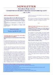 Newsletter European Parliament Committee on Women's Rigths and Gender Equality [2008], April1