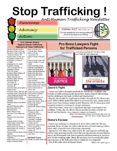 Stop trafficking! Anti-human trafficking newsletter [2017], 10 (October)