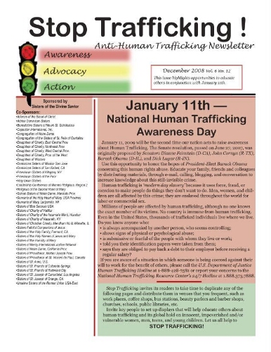 Stop trafficking! Anti-human trafficking newsletter [2008], 12 (Dec)