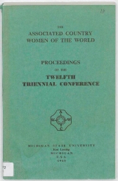 Proceedings of the twelfth triennial conference, Michigan, USA 1968
