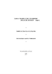 Cahiers Isabelle de Charriere / Belle de Zuylen papers [2010], 5