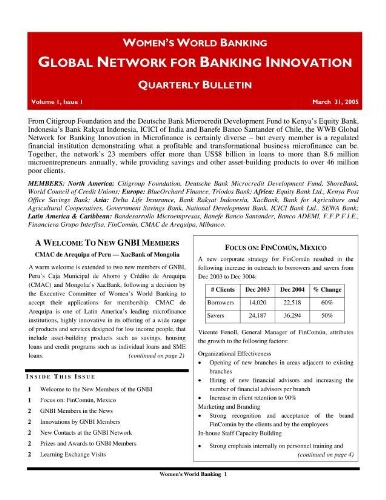 Global Network Banking Innovation quarterly bulletin [2005], 1 (March)