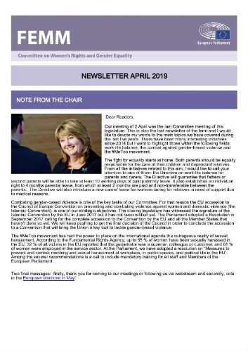 FEMM newsletter [2019], April
