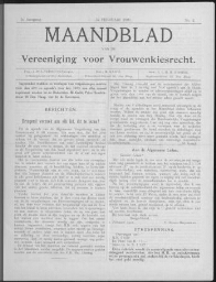 Maandblad van de Vereeniging voor Vrouwenkiesrecht  1901, jrg 5, no 2 [1901], 2