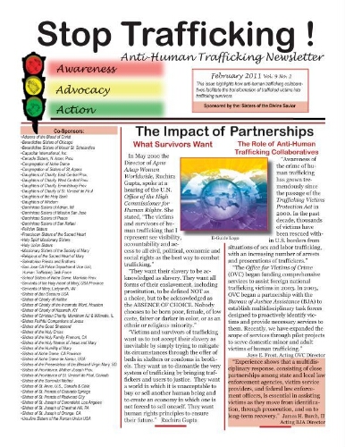 Stop trafficking! Anti-human trafficking newsletter [2011], 2 (February)