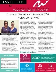 Institute for Women's Policy Research [2016], Summer