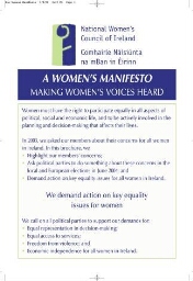 A women's manifesto
