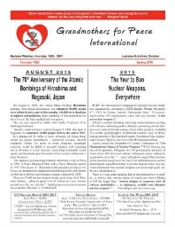 Grandmothers for Peace International [2015], Spring