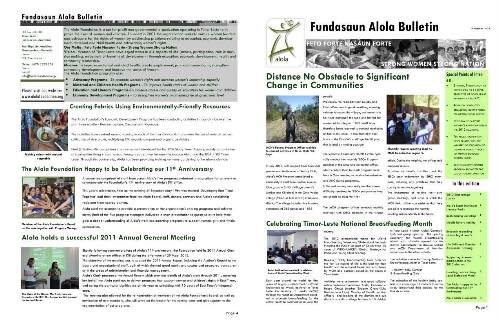 Fundasaun Alola bulletin [2012], October