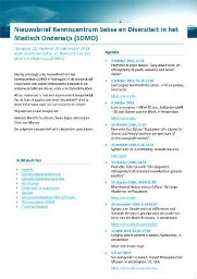 Nieuwsbrief Kenniscentrum Sekse en Diversiteit in het Medisch Onderwijs (SDMO) [2018], 3