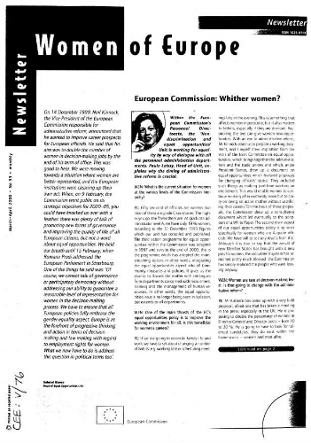 Women of Europe Newsletter [2000], 93 (Mar-Apr)