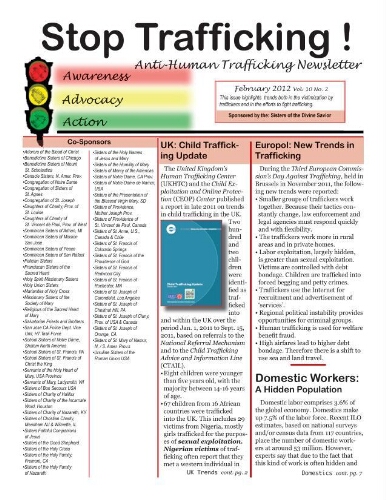 Stop trafficking! Anti-human trafficking newsletter [2012], 2 (February)