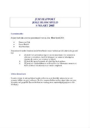 Juryrapport Joke Blom speld 8 maart 2005