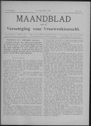 Maandblad van de Vereeniging voor Vrouwenkiesrecht  1903, jrg 7, no 10 [1903], 10
