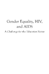 Gender equality, HIV and AIDS