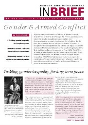 Tackling gender inequality for long-term peace