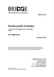 Gender profile of Zambia