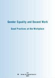 Gender equality and decent work
