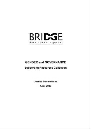 Gender and governance: supporting resources collection