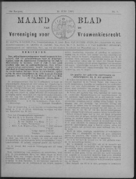 Maandblad van de Vereeniging voor Vrouwenkiesrecht  1910, jrg 14, no 8 [1910], 8